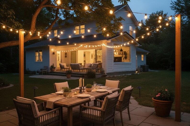 Vintage G40 LED Outdoor String Lights Waterproof Globe Lights Patio Lights Garden Lights Warm White Pergola Lights Wedding Lights Yard Lights