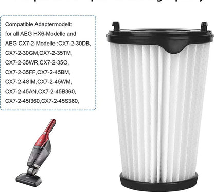Set of 6 filters for AEG CX7 CX7-2 vacuum cleaner for all models