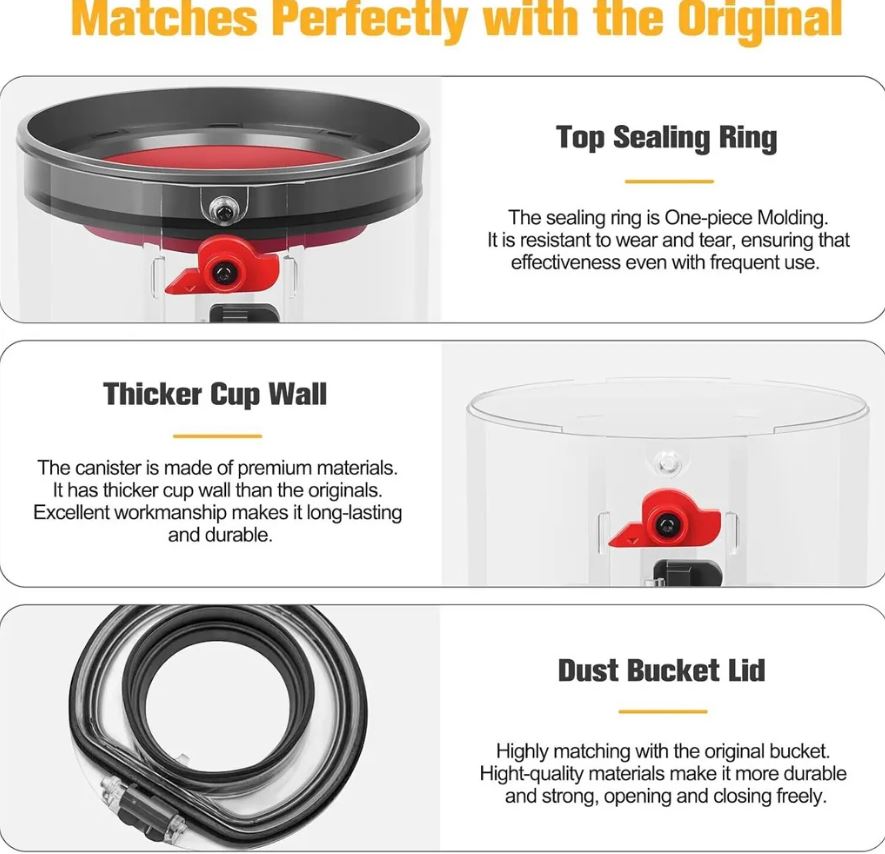 Dust Container for Dyson V11 V15 Bin Replacement Parts SV14 SV15 SV22 Accessories