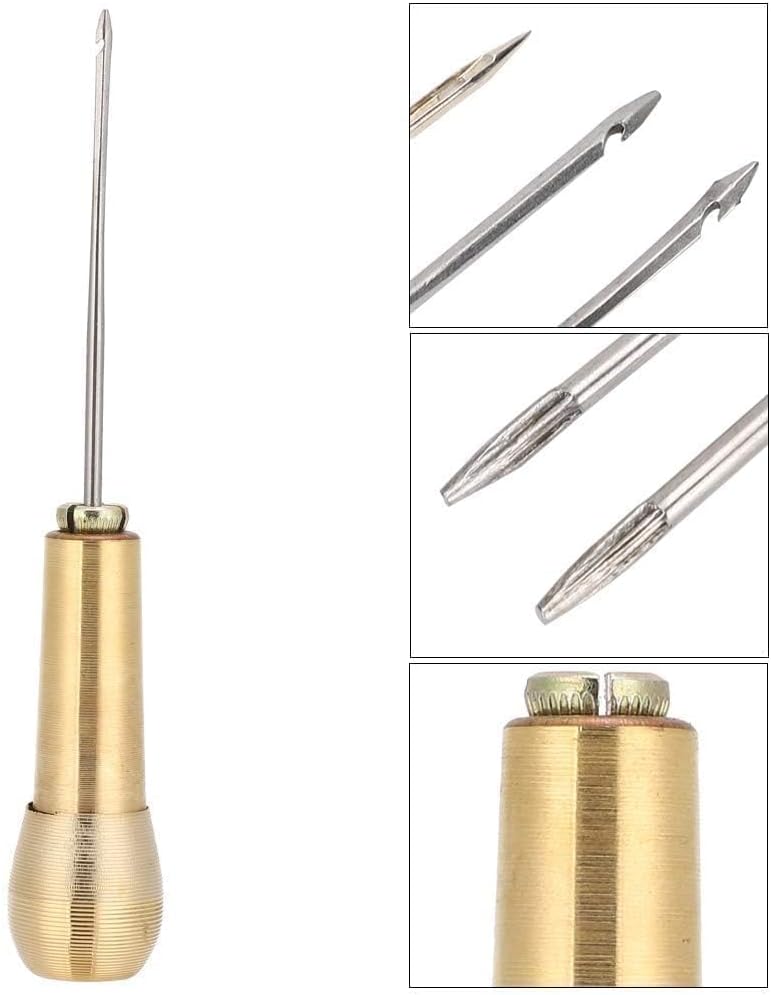 Copper Shoe Repair Holder Cobbler Tools Needle Set for Shoe Sewing