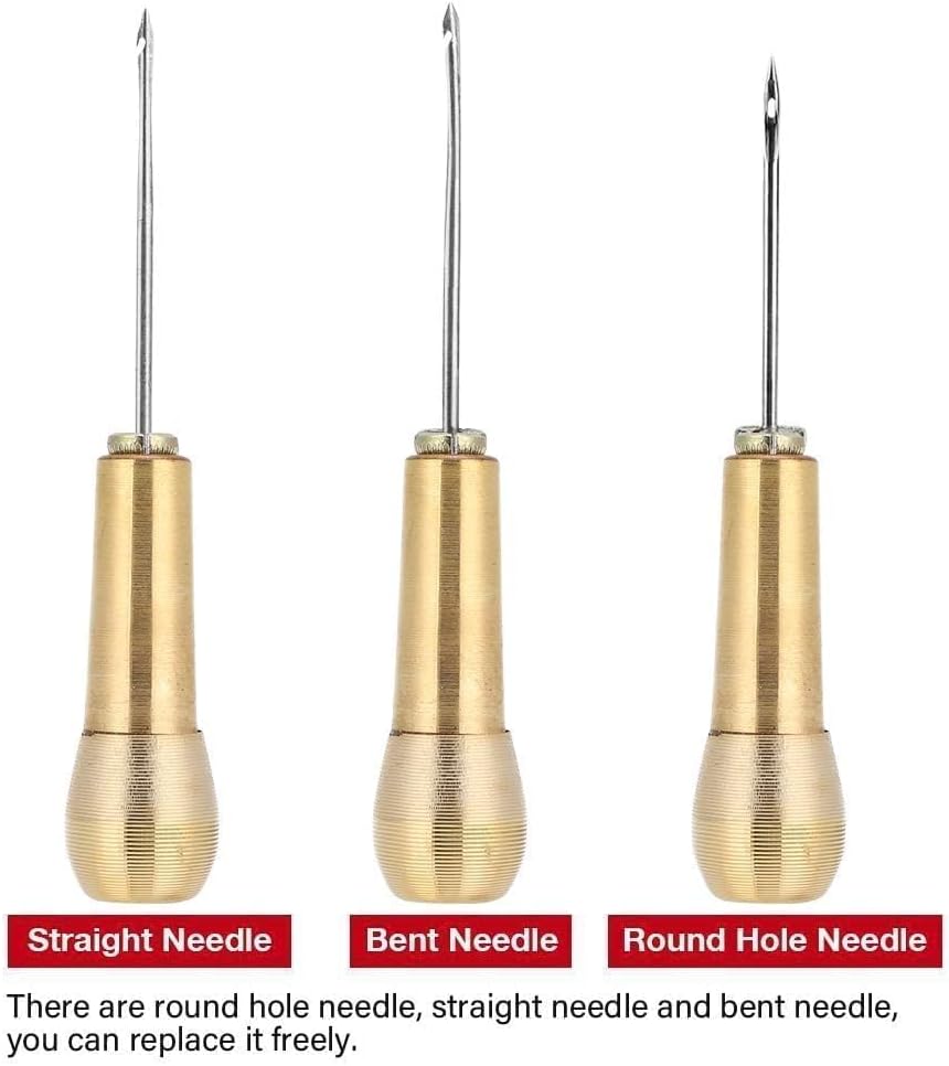 Copper Shoe Repair Holder Cobbler Tools Needle Set for Shoe Sewing