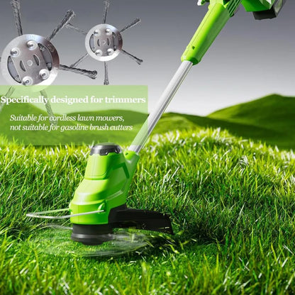 2 Pieces Steel Wire Weed Trimmer Head, Weed Brush for Lawn Mower, Brush Cutter Accessories