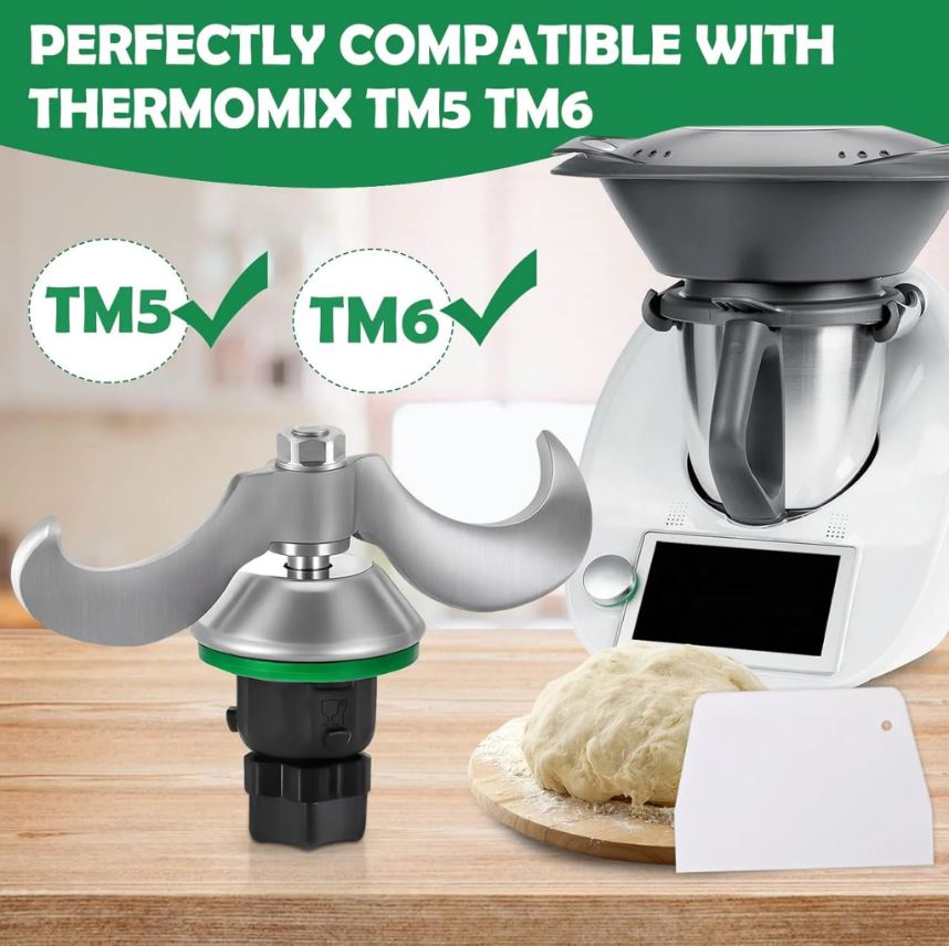 Dough knife for Thermomix TM6, TM5, stainless steel dough mixing knife