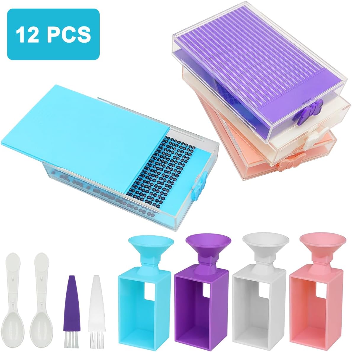 8 Sets Diamond Art Trays, Accessories, Diamond Art Storage, Diamond Art Tool Kits for Adults