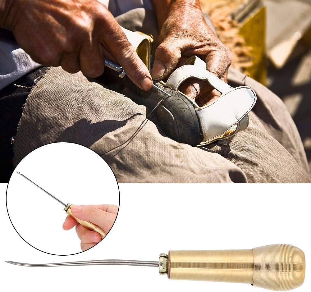 Copper Shoe Repair Holder Cobbler Tools Needle Set for Shoe Sewing