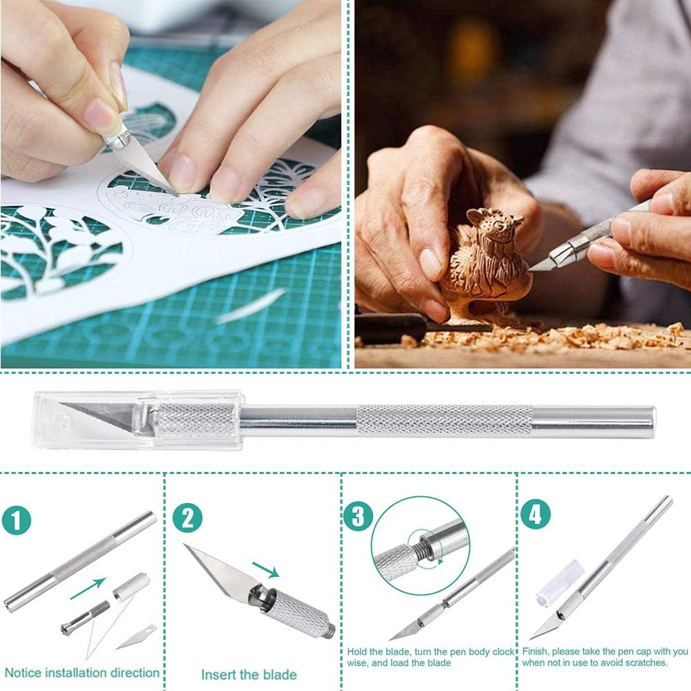 18 Pieces Stainless Steel Vinyl Weeding Tools, HTV Plotter Accessories + 1 Storage Bag