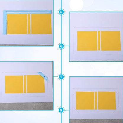 6-piece bookbinding tool set, plastic template set, scrapbooking accessories