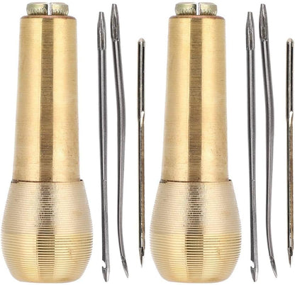 Copper Shoe Repair Holder Cobbler Tools Needle Set for Shoe Sewing