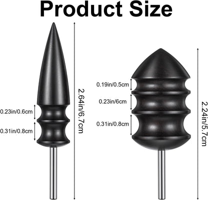2 Pieces Leather Burnisher Kit DIY Leathercraft Carving Tool Set with Sharpener, Polishing Accessories, Leather Polisher