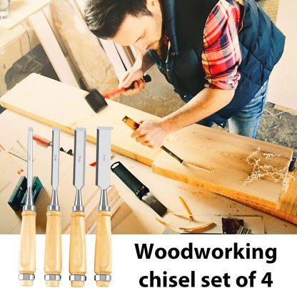 Wood chisel set with ergonomic handle, high hardness - woodworking tools for precise carving and furniture making