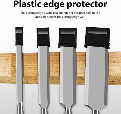 Wood chisel set with ergonomic handle, high hardness - woodworking tools for precise carving and furniture making