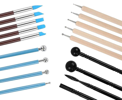 27 Pcs Modeling Clay Tool Kit, Clay Modeling Tools for Sculpting, Polymer Clay Tools