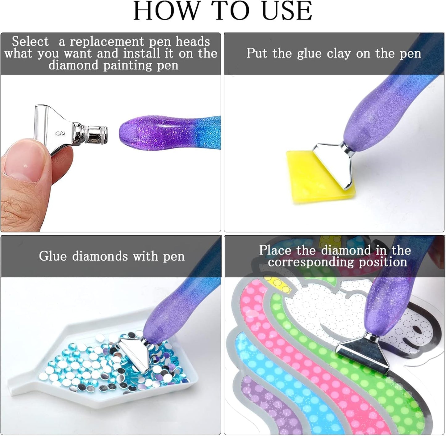 Diamond painting pen set, accessories and tools for 5D DIY diamond painting