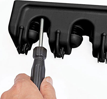 Broom Holder Wall Mount Holder Broom Mop Holder 6 Hooks Broom Holder Tool Holder Wall Mount