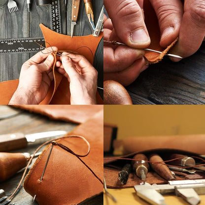 32 pcs leather sewing tools, DIY tool, waxed thread, leather repair tools set for sewing leather, upholstery, carpets