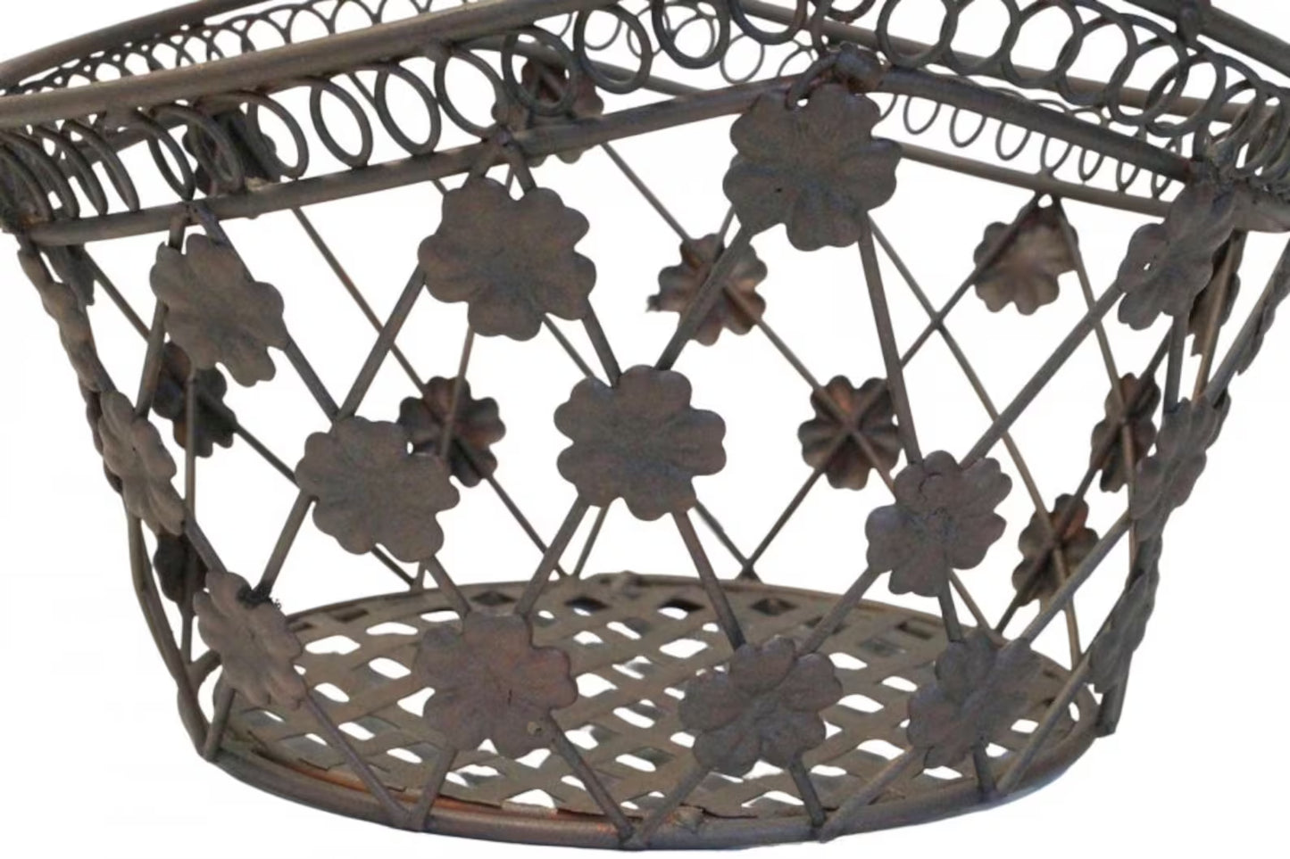 Large Tecla Basket with Handle, approx. 40 cm - Garden Decoration