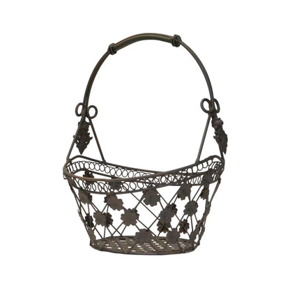 Large Tecla Basket with Handle, approx. 40 cm - Garden Decoration