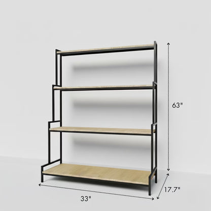 Multi-tiered Metal and Wood Plant Stand – Modern Indoor and Outdoor Garden Shelf