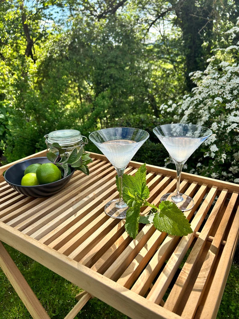 Wooden tray with stand/breakfast tray/serving tray
