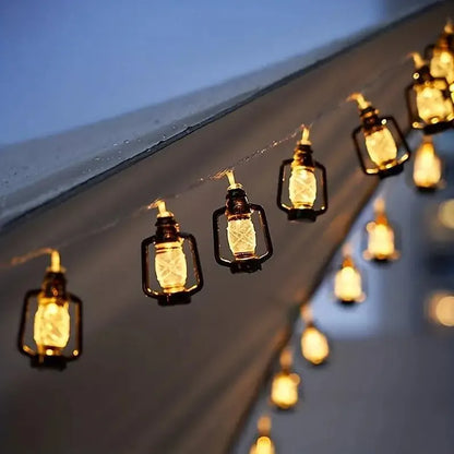 Retro Kerosene Lamps with LED Strings: Home and Garden Decorations