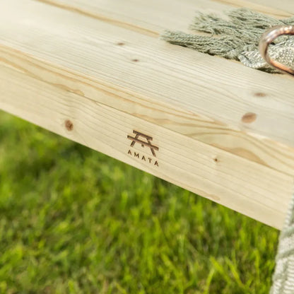 Two-seater wooden garden bench – handmade outdoor seating – solid pine garden furniture