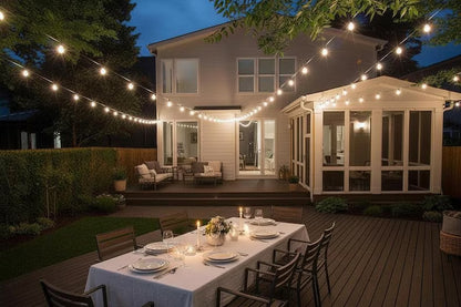 Vintage G40 LED Outdoor String Lights Waterproof Globe Lights Patio Lights Garden Lights Warm White Pergola Lights Wedding Lights Yard Lights