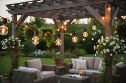 Vintage G40 LED Outdoor String Lights Waterproof Globe Lights Patio Lights Garden Lights Warm White Pergola Lights Wedding Lights Yard Lights