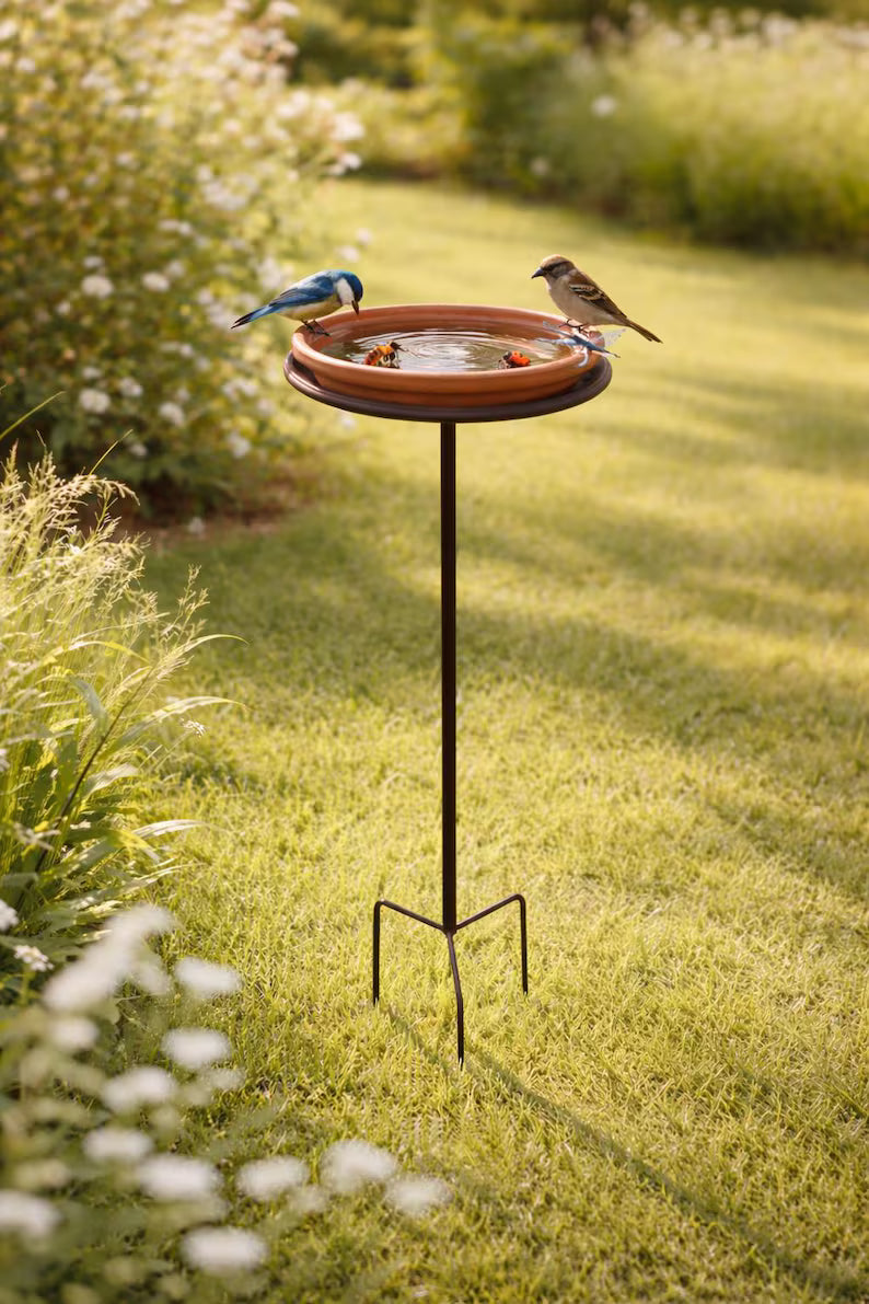 Garden table with stake, modular table, decorative table, metal, rust, garden decoration, gray, powder-coated, climbing frame, bar sofa