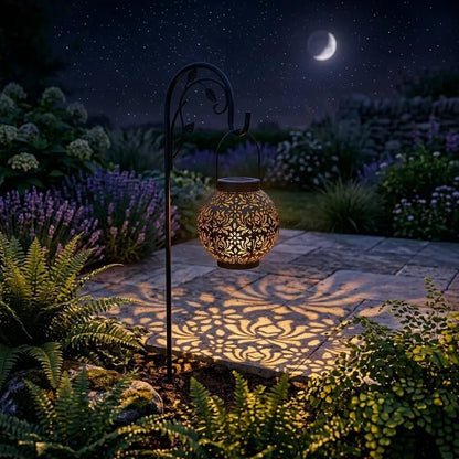 Solar Hanging Lantern Light, Waterproof LED Garden Solar Lights, Solar Pendant Light for Patio, Balcony and Garden