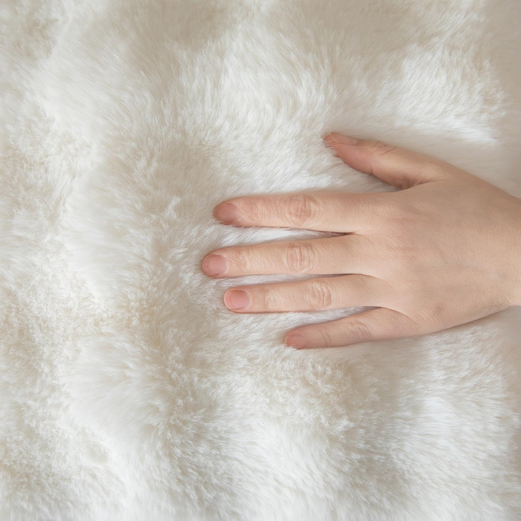 Lot de 2 housses de coussin blanches 40 x 40 cm