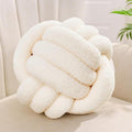 Coussin décoratif noué blanc cassé 22 cm