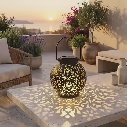 Solar Hanging Lantern Light, Waterproof LED Garden Solar Lights, Solar Pendant Light for Patio, Balcony and Garden